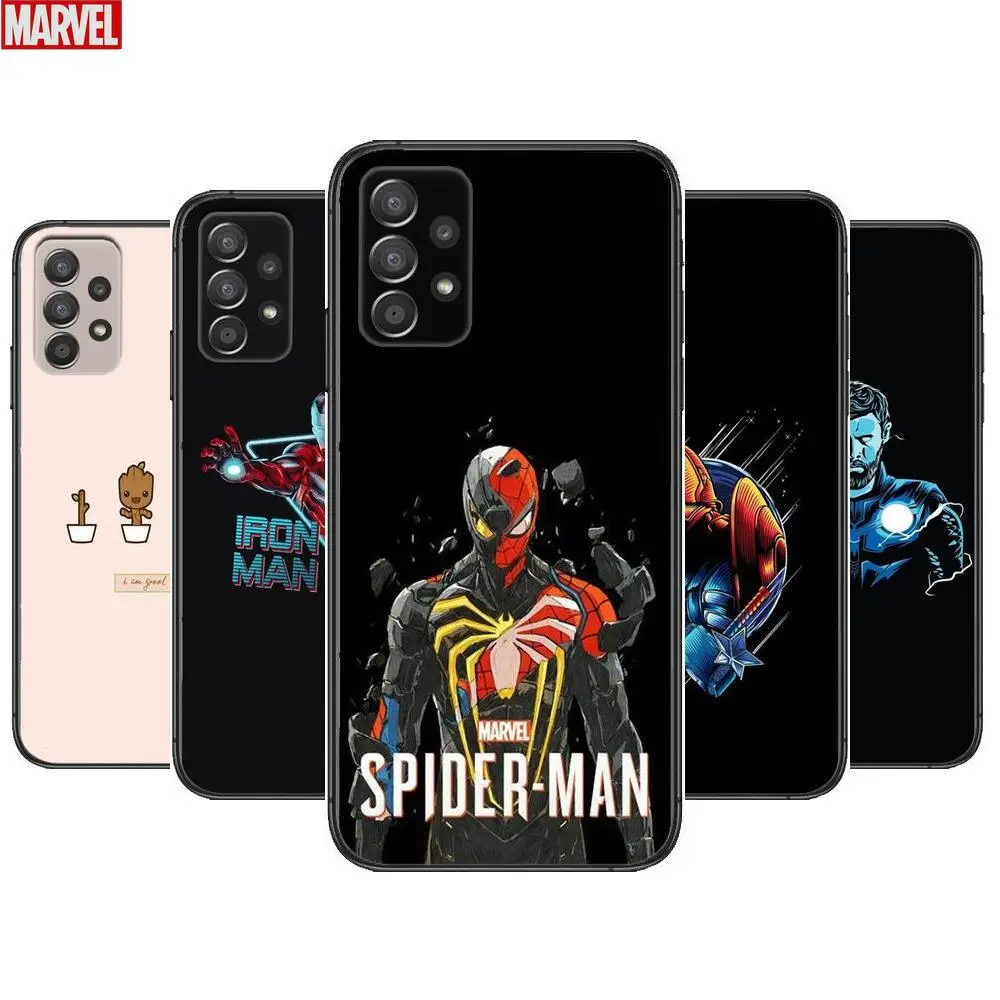 

Marvel new pattern Phone Case Hull For Samsung Galaxy A70 A50 A51 A71 A52 A40 A30 A31 A90 A20E 5G a20s Black Shell Art Cell Cove