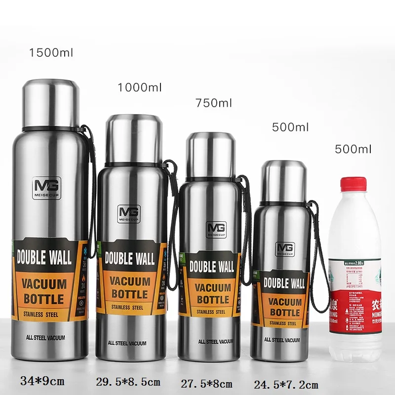 

1000/1500ml Russian Outdoor Thermos Bottle Portable Large Capacity Insulated Cup Military Style Vacuum Flask