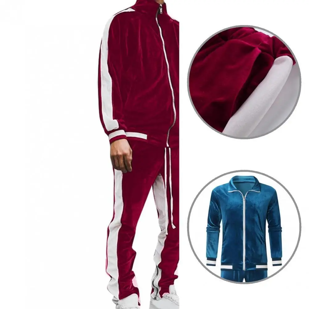 

Elastic Waist Loose Contrast Colors Jackets Sweatshirt for Daily Wear Simple