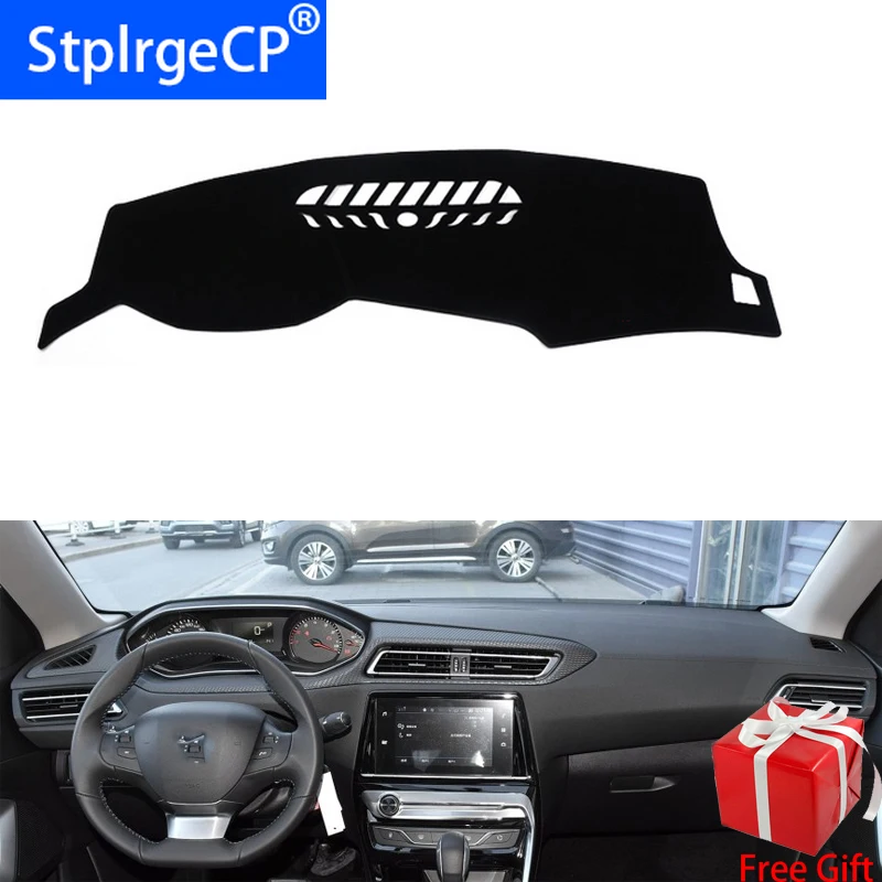 Для peugeot 308 2016 2017 20108 2019 стайлинга автомобилей тире коврики наклейка на приборную