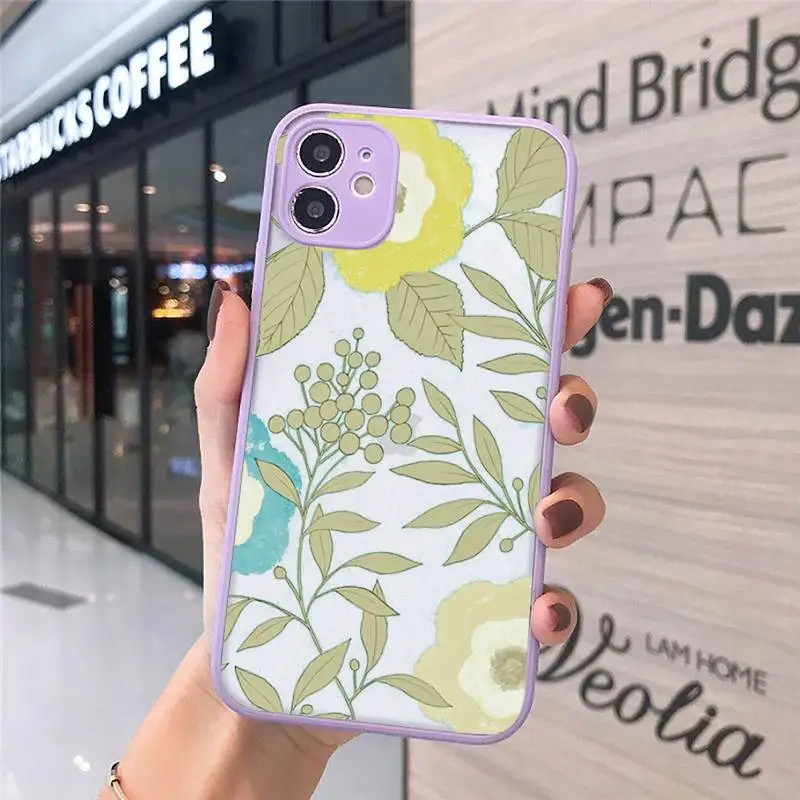 

Vintage painting pattern painting Phone Cases matte transparent For iphone 7 8 11 12 plus mini x xs xr pro max cover