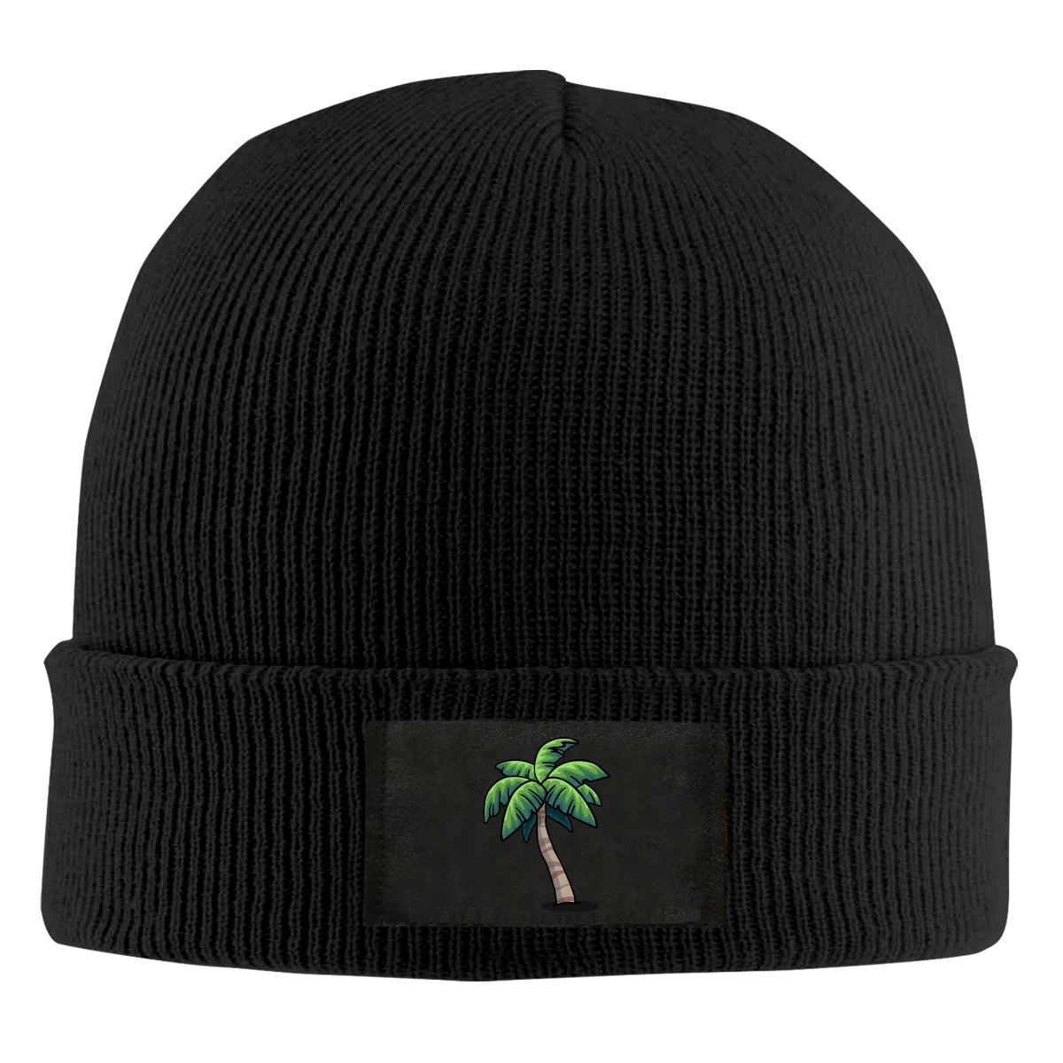 

Tropical Palm Tree Beanie Hats For Men Women With Designs Winter Slouchy Knit Skull Cap