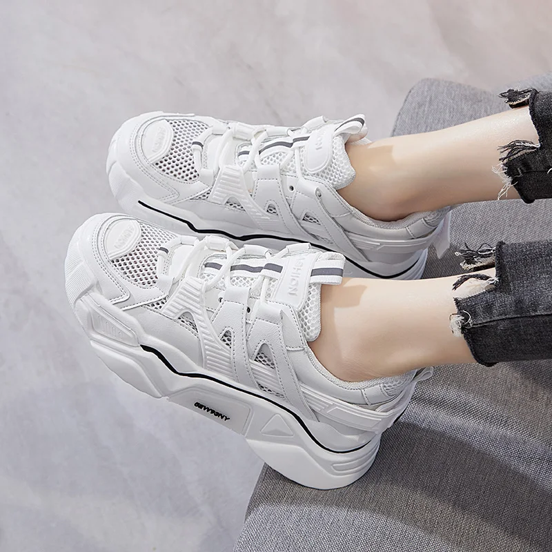 

Women Sneakers Platform Chunky Sneakers Ladies Vulcanize Shoes Thick Sole Running Casual Dad Shoes Female Fashion Sneakers 2020