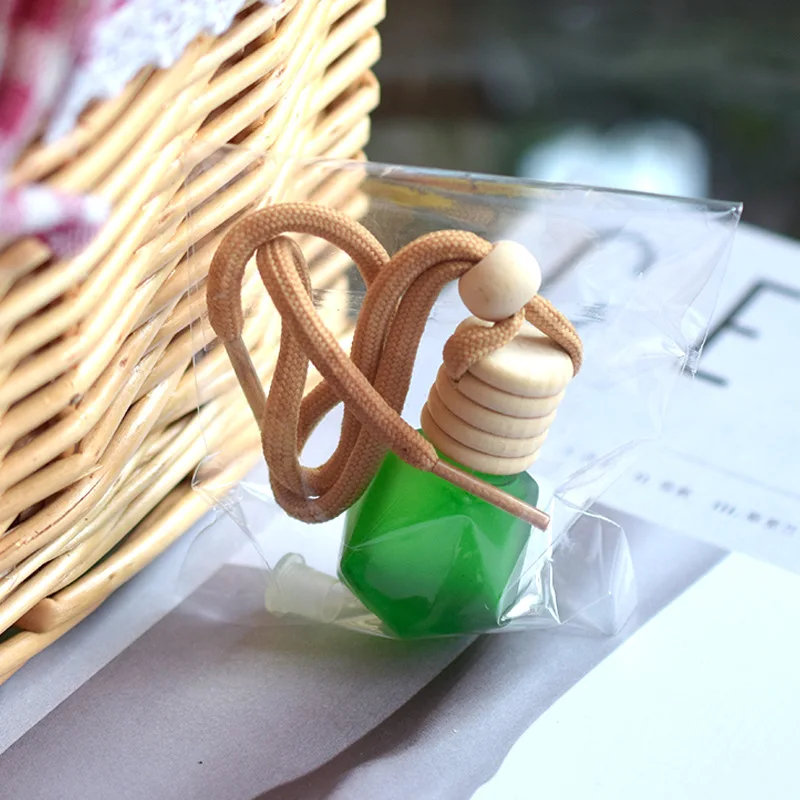 

New Color Frosted 6ml Diamond Car Hanging Perfume Glass Empty Bottle 100PCS/LOT