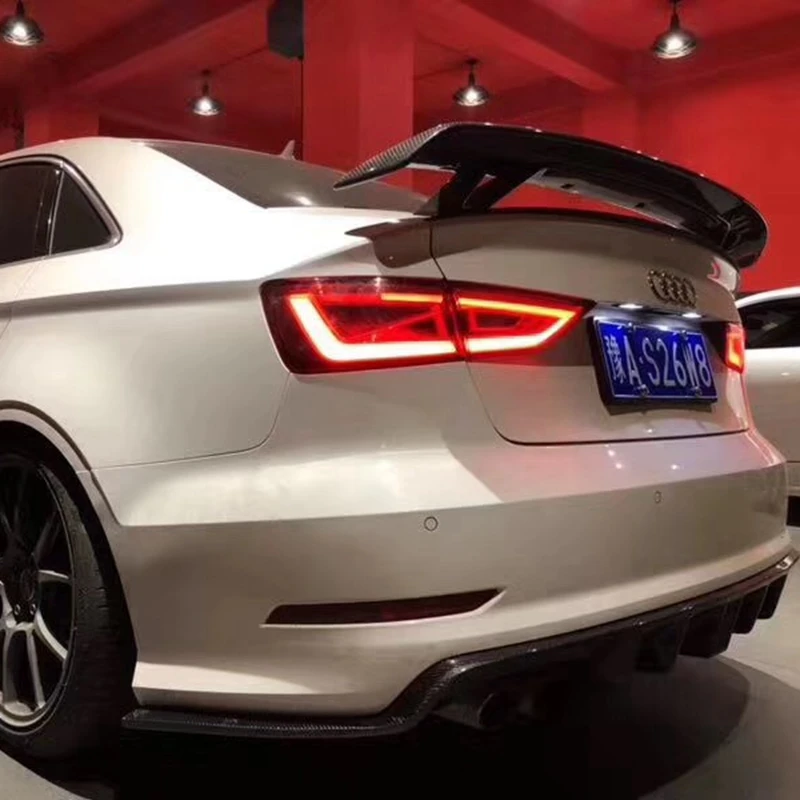 Автомобиль StyleFor Audi A3 седан спойлер S3 углеродное волокно задний багажник крыло