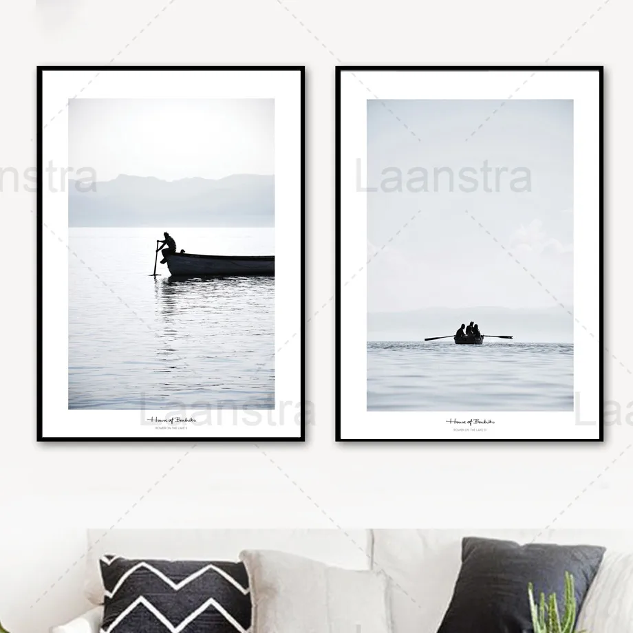 

Landscape Painting Boating Home Decoration Canvas Painting Living Room Decoration Painting Study Room Wall Poster Relaxation