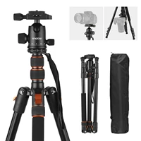 200cm 2 in 1 photography video camera tripod for phone max 5kg load aluminium alloy 360%c2%b0 rotatable ball head with carry bag