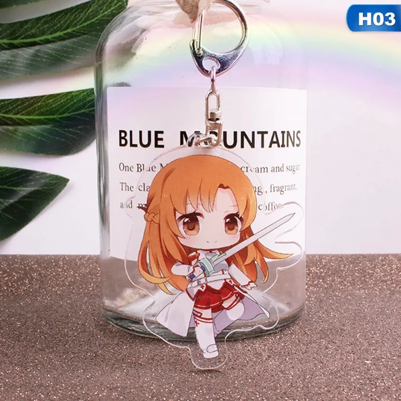KEY4740H03 Sword Art Online SAO Yuuki Asuna акриловый брелок для ключей - Цвет: KEY4740H03