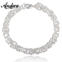 fashion 925 sterling silver bracelet leading silver bracelet menwomen jewelry gift