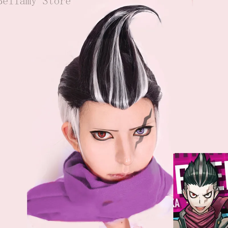 Парик для косплея из аниме данганронпа короткая Серебряная фуражка волос +