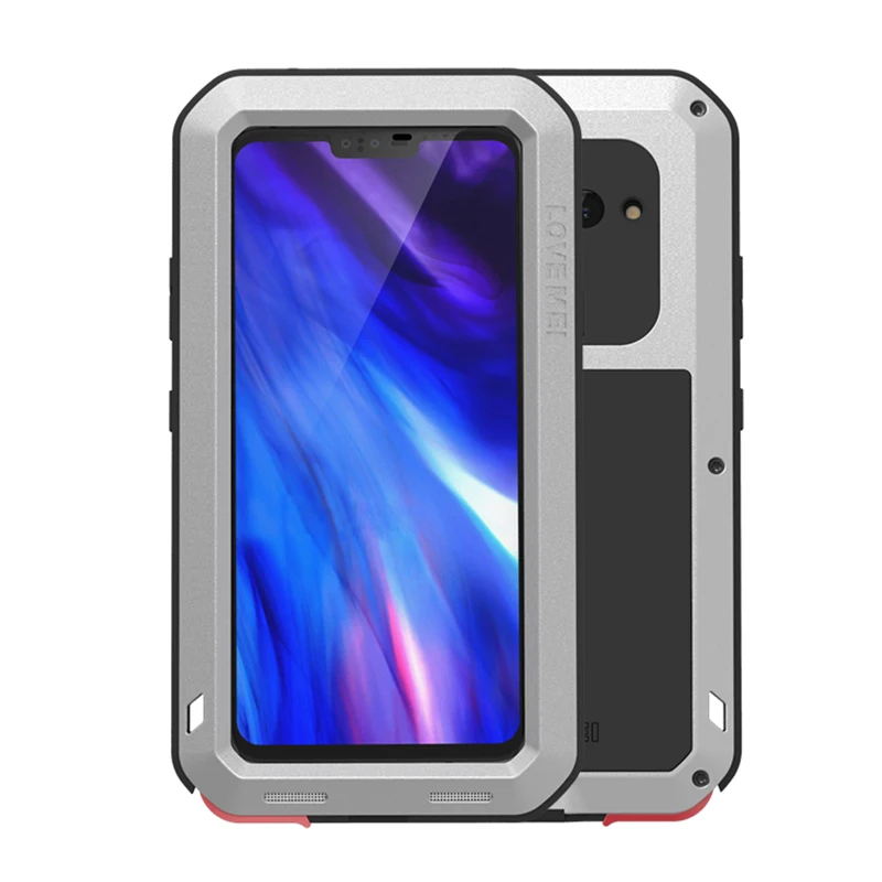 Love Mei Brand Case For LG V40 ThinQ Cover (6.4 inch) Full Body Shockproof Metal Armor Phone With Glass |