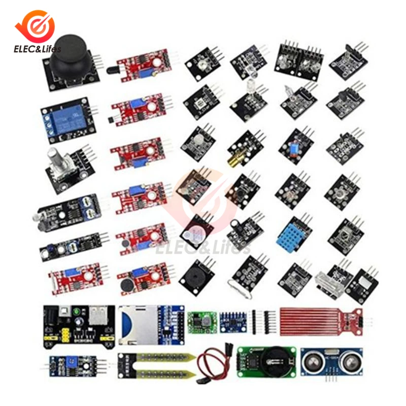 

45 in 1 Sensor Module Kit for Arduino R3 MEGA Nano Raspberry Pi Sensor Module Learning Suit Infrared sensor receiver module