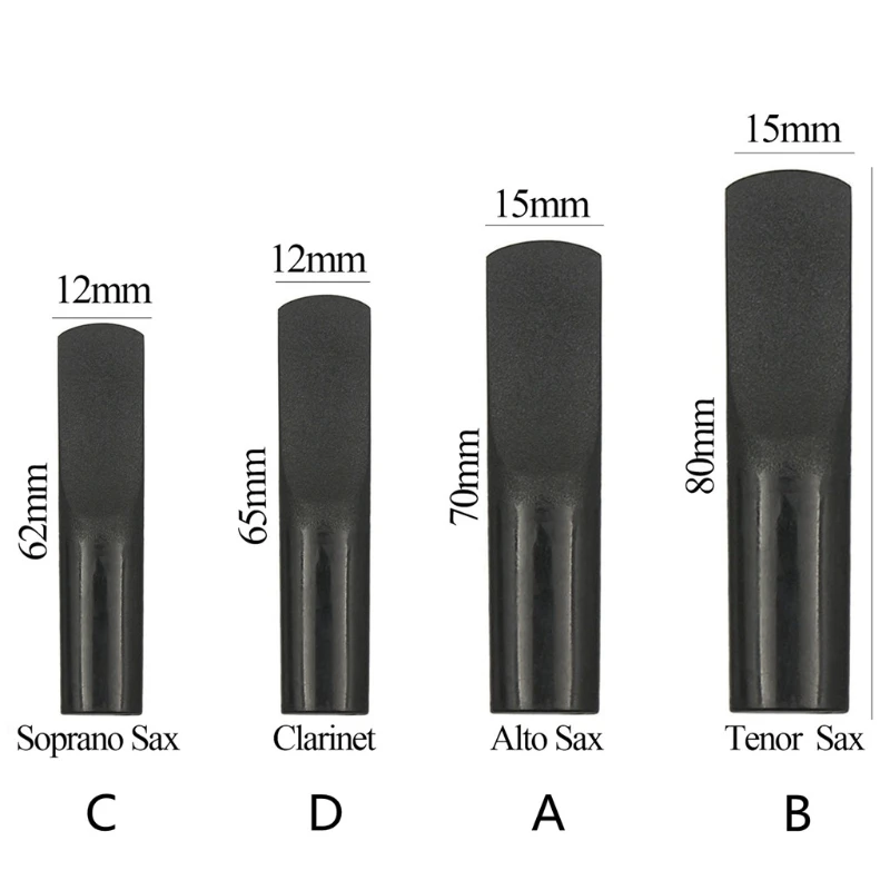 

B36F Clarinet Saxophone Resin Reeds Black Mouthpiece Reed Strength 2.5 for Alto/Tenor/Soprano Sax Saxophone Accessories