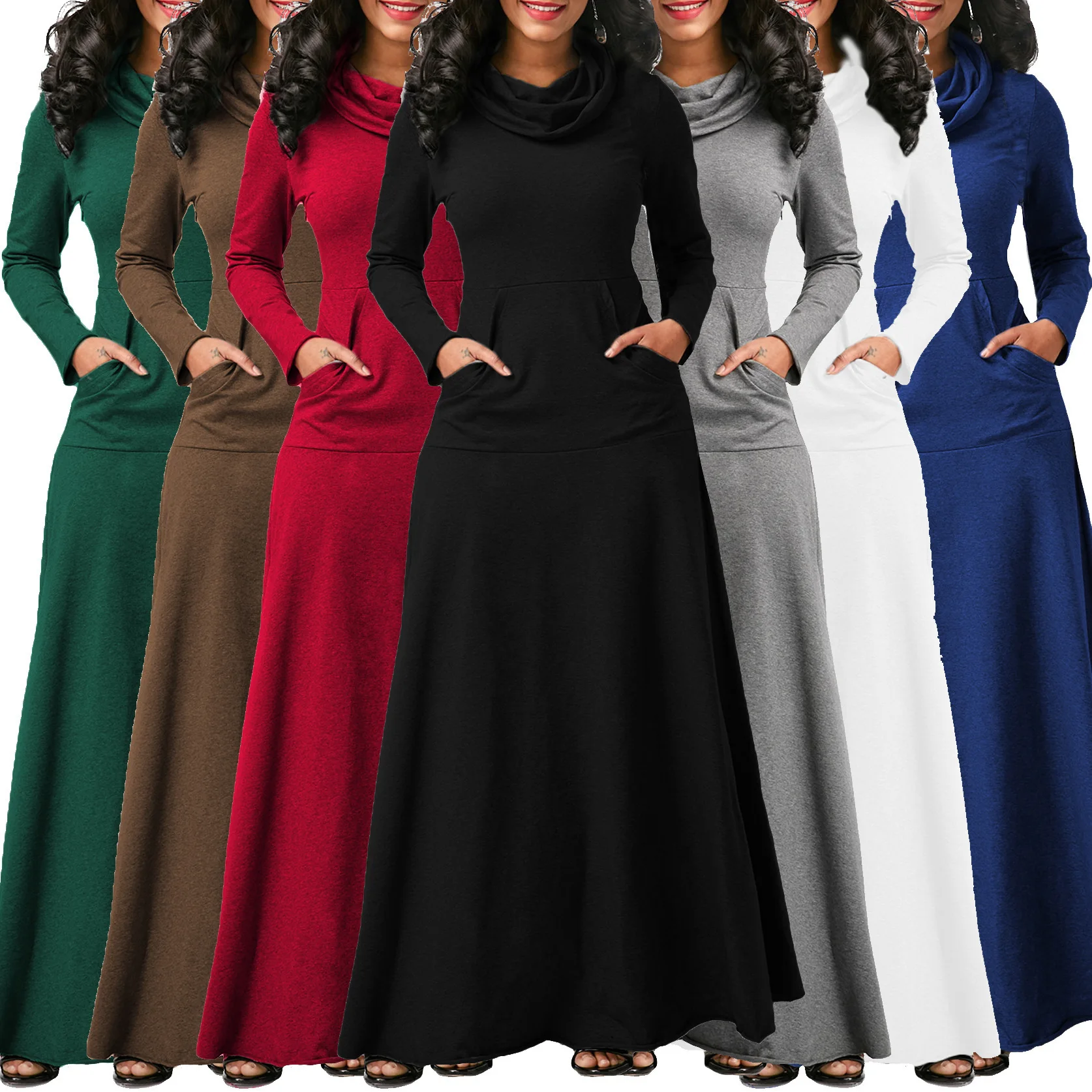 

Long Dress Women Muslim Autumn Winter Sport Eid Abaya Kaftan Islamic Turkey Hoddies Abayas Pockets Robe Femme Vestidos Tracksuit