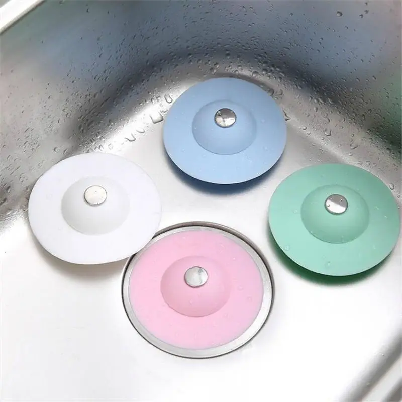 

8PCS Kitchen Sink Pipeline Filter Silicone Push Type Deodorant Suction Cup Bathroom Protection Against Mosquitoes E0649