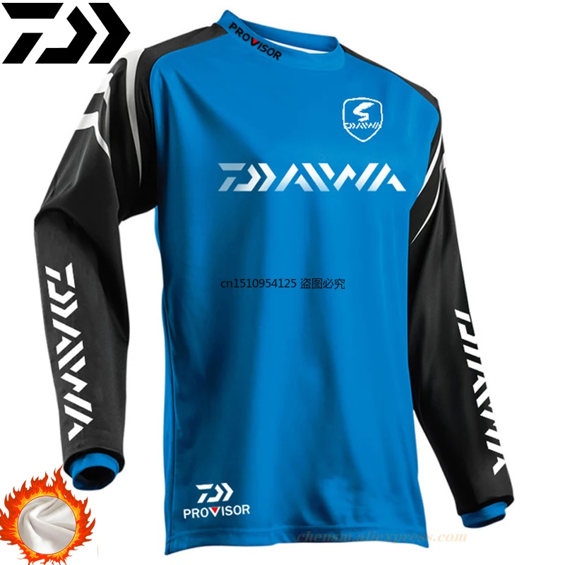 

DAIWA 2021 Winter Warm Fishing Clothing Long Sleeve Autumn Fishing Shirt Quick Dry Fishing Cycling Jersey Breathable Sportswear