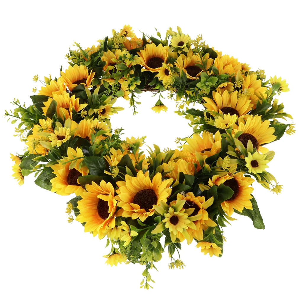 

s Floral Door Wreath, 42cm / 16.53 inch Outer Diameter - Home Wedding