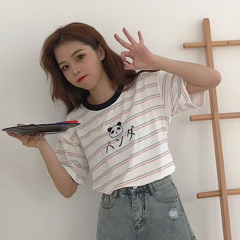 Футболки женские модные летние мягкие милые корейские Одежда для девушек
