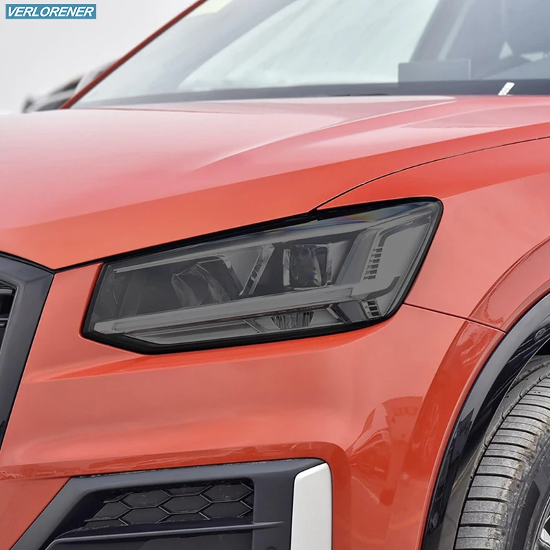 Car Headlight Protective Film Smoked Black Tint Wrap Vinyl Transparent TPU Sticker For Audi Q2 2017 2018 2019 2020 2021 SQ2 Car Headlight Protective Film Smoked Black Tint Wrap Vinyl Transparent TPU Sticker For Audi Q2 2017 2018 2019 2020 2021 SQ2