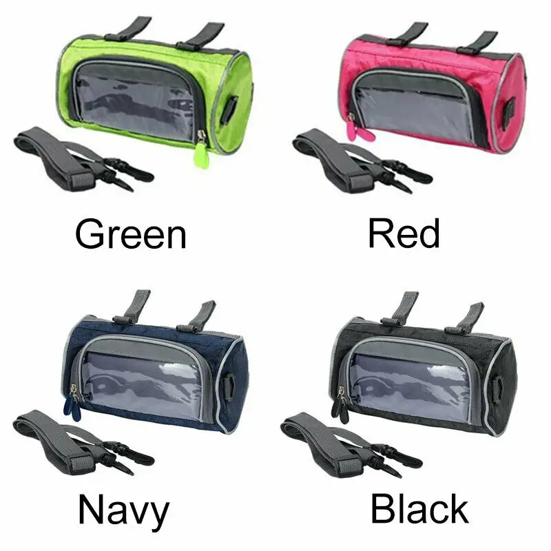 

Cycling Bicycle Head Storage Bags Waterproof MTB Road Bike Tube Handlebar Cell Mobile Phone Bag Touch Screen Phone Mount Bag