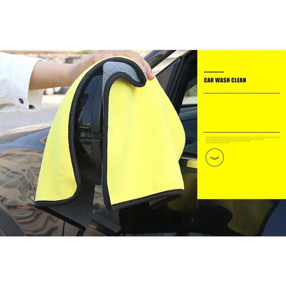 

Super Thick Plush Microfiber Car Cleaning Cloth Wet and Dry Dirt Dust Car Wiping Washing Towel Good Water Absorption