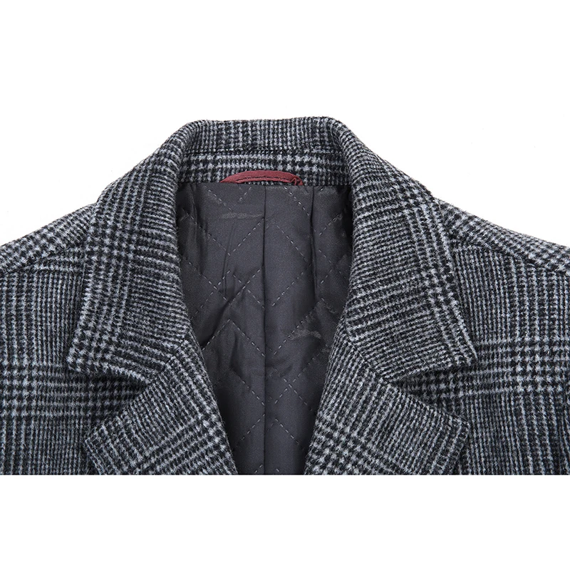 Мужской шерстяной Тренч Mirecoo длинное приталенное пальто модная ветровка