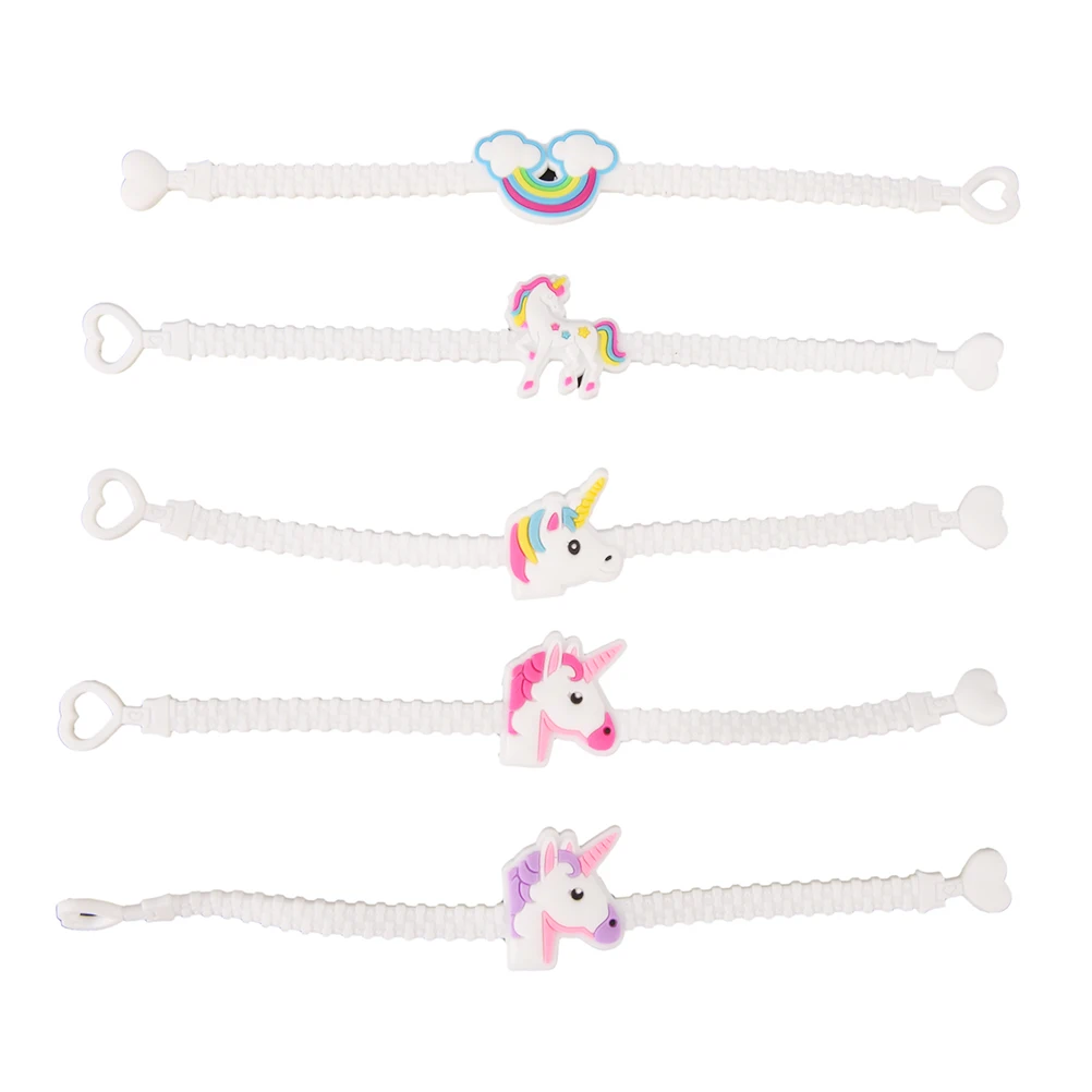 10 шт./лот браслеты с изображением единорога на день рождения для девочек и