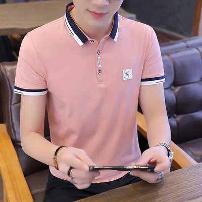 

Men's short sleeve t-shirt summer trend handsome casual half sleeve 3612