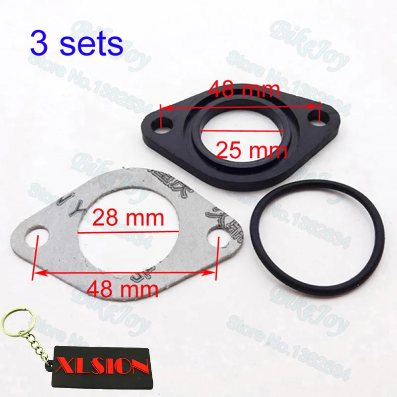 Карбюратор компл./упак. 3 Впускной трубопровод 25 мм прокладка уплотнение для 110cc