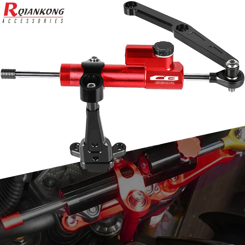 Motocycles Steering Damper Mounting Bracket Kit Stabilizer CB 650 R Reversed Safety Control FOR Honda CB650R 2018 2019 2020 2021 |