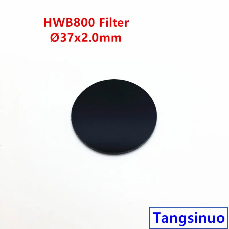 

HWB800 37*2.0mm RG800 800nm IR Infrared Pass Filter Black Glass Visible Light Cut