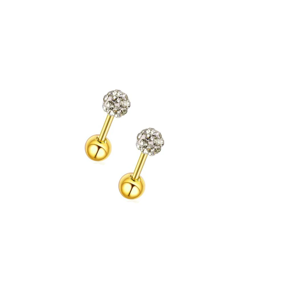 gold crystal 2pcs 1 Набор стальных ушной хрящ для пирсинга, Кристальные серьги в виде раковины, серьги-штанги, пирсинг Orelha, Ушные Шпильки, спираль, Сексуальные Ювелирные изделия Daith - Окраска металла: gold crystal 2pcs