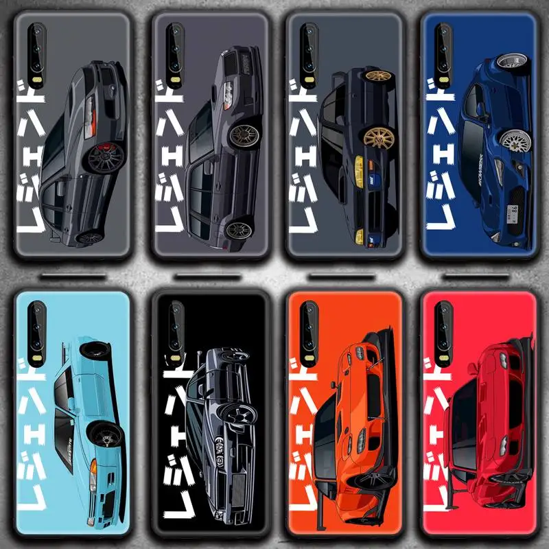 

JDM Tokyo drift sports car Phone Case for Huawei P20 P30 P40 lite E Pro Mate 40 30 20 Pro P Smart 2020