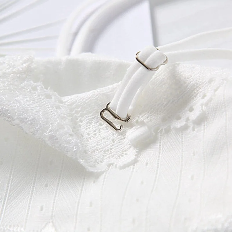 

Fashion Sexy Solid Color Adjustable Detachable Chest Pad Wide Hem Lace Camisole