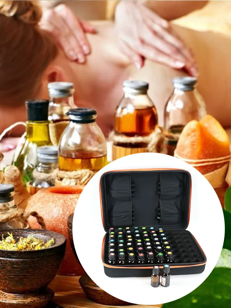 

70 Grids 15ml Essential Oil Bottle Storage Bag Protective Case Handbag Eva Essential Oil Case Storage Bags No Bottle