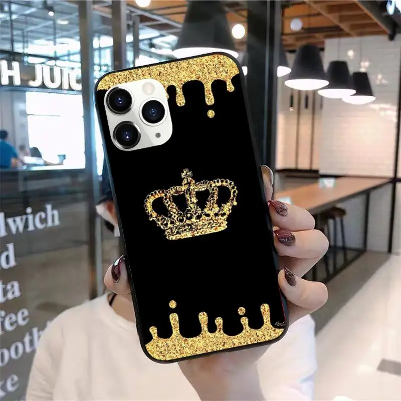 

King Queen Crown Phone Case for iPhone 11 12 pro XS MAX 8 7 6 6S Plus X 2020 XR Mini