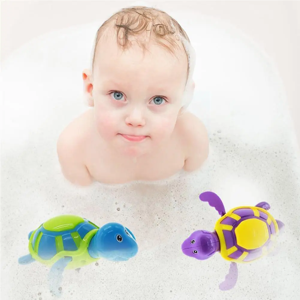 

1pcs Baby Bath Clockwork Toy Cartoon Turtle Crocodile Baby Playing Random Toy Color Bathing Water Shower Wind-up Toy Shark Z8U9