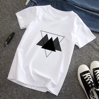 summer new womens clothing simple shape print t shirts aesthetic t shirts clothes for women tee female basic tops o neck