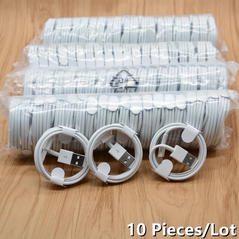 

10PCS/Lot Fast Data Charging Cable For iPhone 12 Pro iPad 6S 6 7 8 Plus 11 Pro XS Max X XR SE 5S 5C 5 USB Charger Cables 1M TPE