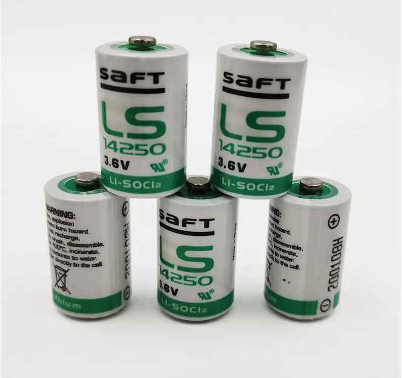 8 шт./лот SAFT LS14250 3 6 В 900 мАч Тионилхлорид низкий саморазрядный аккумулятор ПЛК
