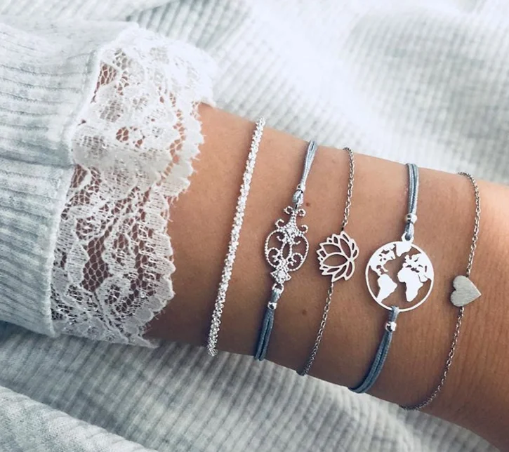 5 шт./компл. Для женщин классический лотоса в форме сердца диаграмма кожаный