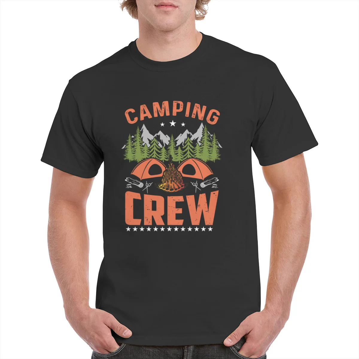 

Field Survival Man T-shirt Camping Crew Tabernacle Pure Cotton T shirts O Neck Short Sleeve Funny Tee Shirt Clothes 5XL