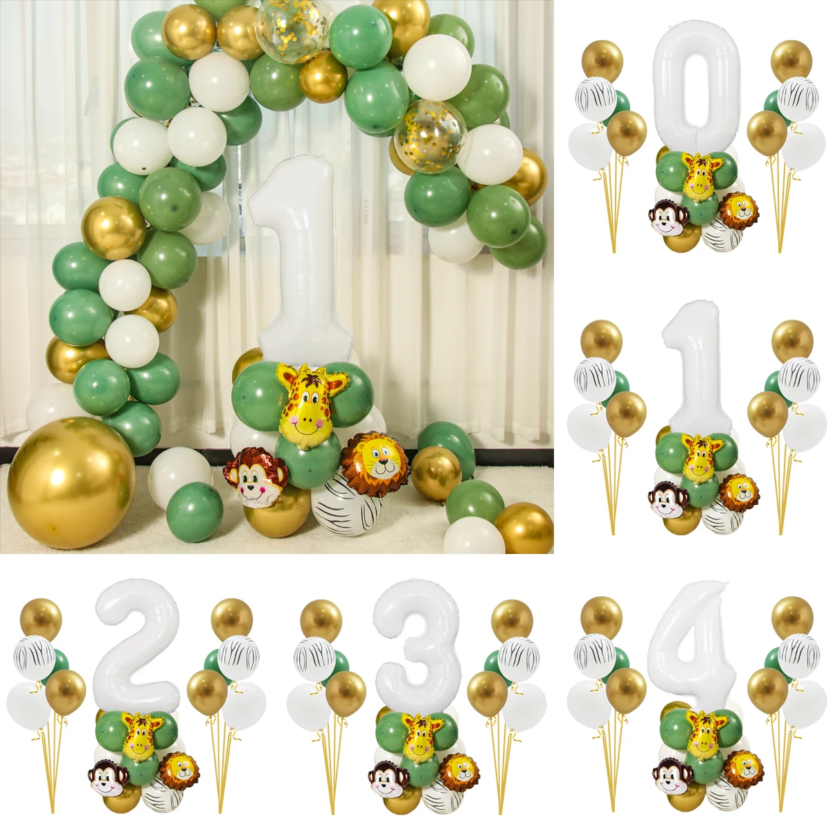 

Набор воздушных шаров в виде джунглей