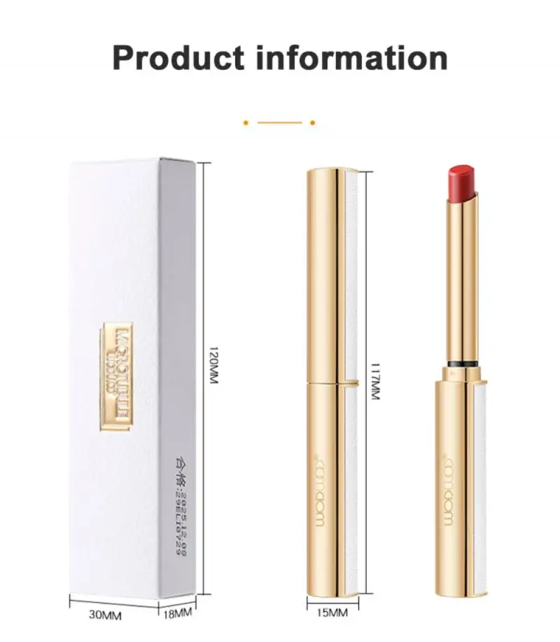 

New Sale 1 Pc Retro Bean Paste Color Lipstick Long Lasting Waterproof Easy To Color Not Stick Cup Lip Gloss Matte Cosmetic TSLM1