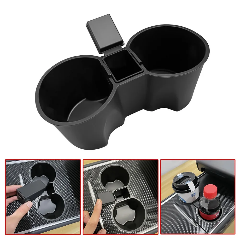 

Car Water Cup Slot Slip Limit Clip ABS Cup Holder Clip Limiter Ashtrayr Auto Accessories For Tesla Model 3 / Y 2021 Silicone Cup