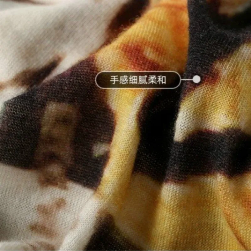 

Fall/winter New Style Stretch Top Superfine Fashion Knit Sweater Printing Pullover Korean Style Bottoming Shirt Women