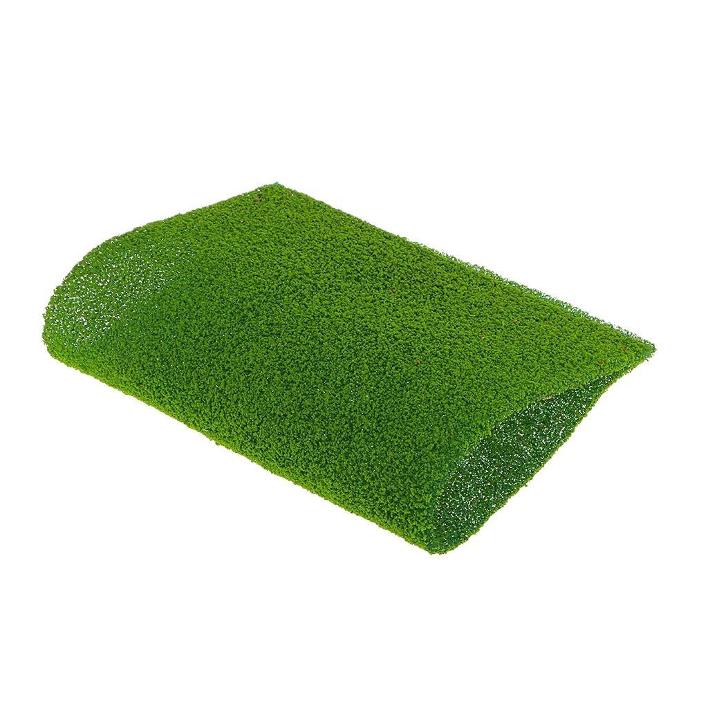 

2pc Plastic Grass Mat Model Train Railway Landscape Scene Layout Light Green