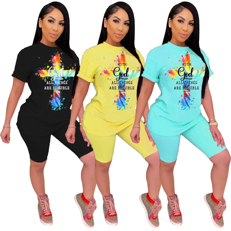 Женский комплект из 2 предметов топ с круглым вырезом и коротким - Цена: 1574.67