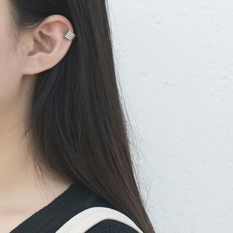 925 пробы серебряный зажим для ушей стильная личность многослойная катушка без