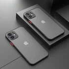 Роскошный силиконовый ударопрочный матовый чехол для телефона iPhone 11 12 Pro Max Mini X XS XR 7 8 Plus SE 2020 Ультратонкий Прозрачный чехол